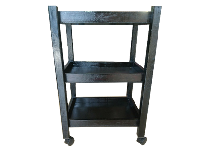 3-Tier Wooden Trolley