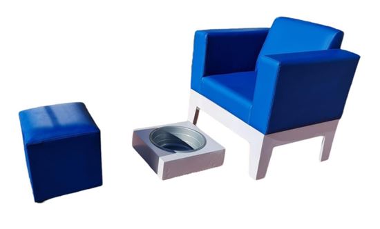 Picture of Pedicure Chair Set -3pc with Foot Soak Bowl