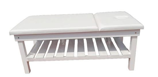 Picture of Spa Massage Bed -Slatted Shelf - White